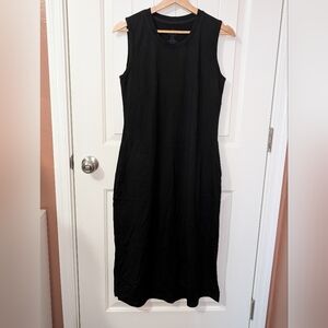 NWOT Wool X Merino Blend Cassie Sleeveless Midi Dress Women's Small Black